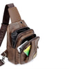 USB Charging Leather Chest Bag